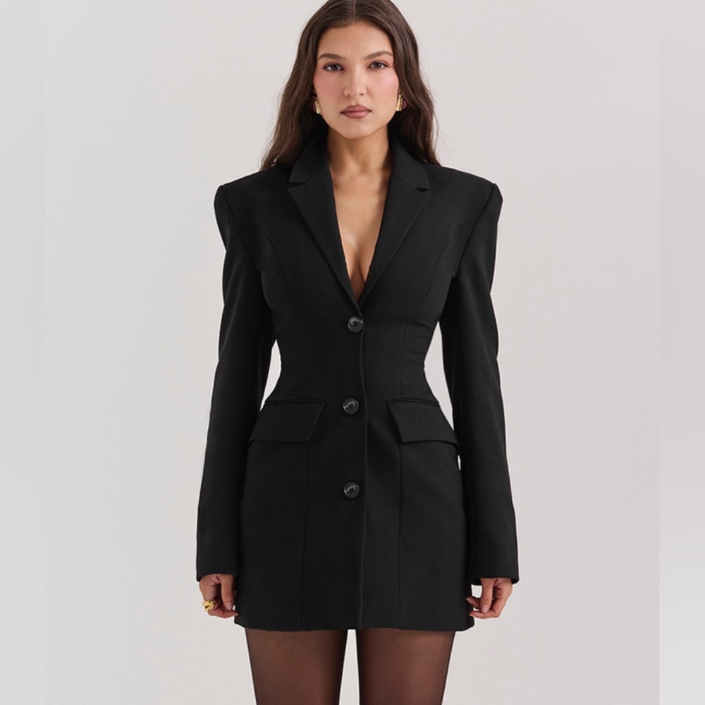 House of CB Amia Black Blazer Dress
